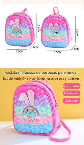 Mochila Escolar Grande Con Cremallera De Silicona Para Niños