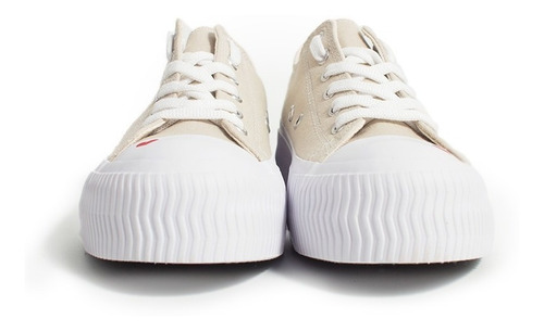 Imagen 3 de 10 de Zapatillas Urbanas Plataforma Mujer Natural Lona Dama