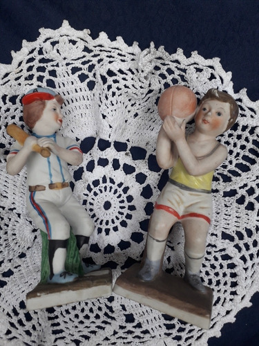 Antiguas Figuras En Porcelana Biscuit Impecable Estado (500)
