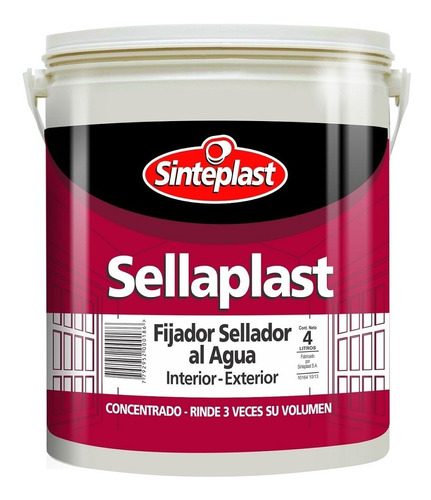 Fijador Al Agua Sinteplast Sellaplast 4lt Imagen Pinturerías