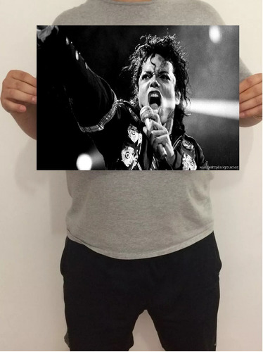 Pôster Personalidades Históricas Michael Jackson 43x32 Cm