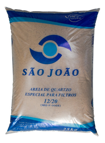 Areia De Piscina Especial Limpeza E Filtragem - Saco 25kg