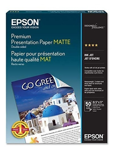 Epson Premium Presentación Papel Mate (8.5x11 Pulgadas, De D