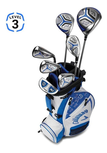 Imagen 2 de 10 de Kaddygolf Set Golf Junior Callaway Xj - 9 A 12 Años - Nene