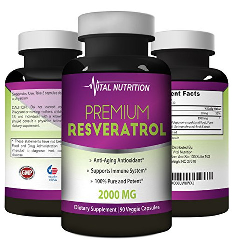 Suplementos  Resveratrol Puro  2000mg - L a $3643