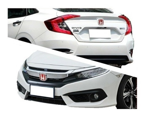 Honda Civic Emblemas Insignias  X3 H  Delan+tras+ Vol  17-18