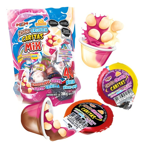 Choco Crunch Caritas Mix 40pzs Las Delicias