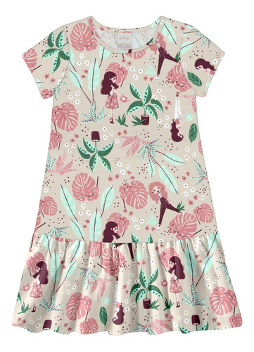 Vestido De Niña Alakazoo Estampado Casual Verano Mvd Sport