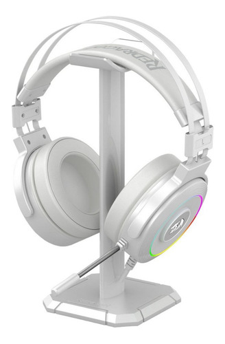 Auriculares gamer Redragon Chroma Lamia 2 lunar white con luz rgb LED