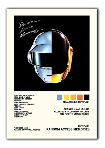 Cuadros Decorativos Daft Punk Álbum Music Tracklist