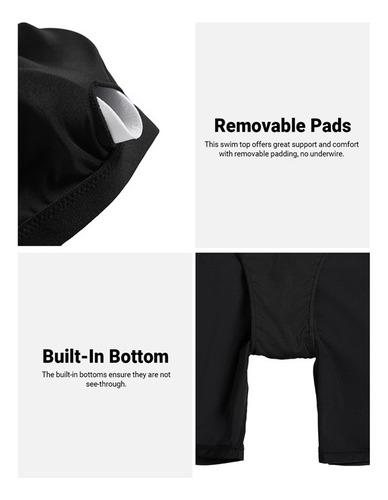 Traje De Baño De Dos Piezas For Mujer Con Protección Solar.