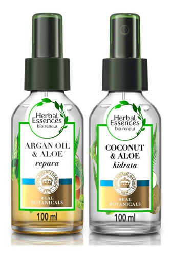  Kit Aceite Para Cabello Herbal Essences Argan Oil Aloe+Coconut