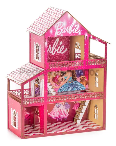 Casa Casinha Bonecas Polly Barbie Madeira Mdf Frete Grátis