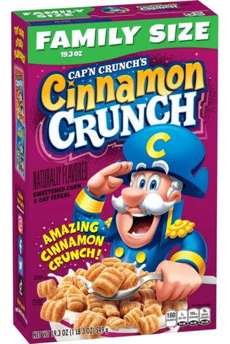 Cereal Captain Cap'n Crunch Cinnamon Crunch 549g Family Size