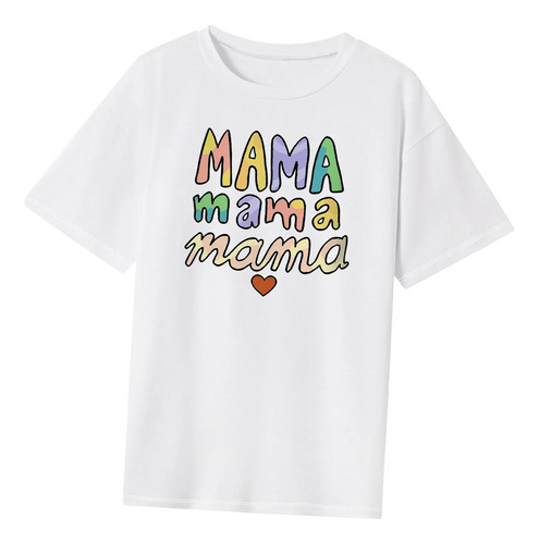 Camiseta De Mamá Para Mujer, Jersey De Cuello Redondo,