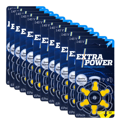 72 Pilhas 10 Extra Power Bateria Pr70 Aparelho Auditivo