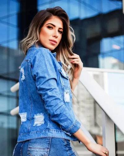 Jaqueta jeans sales feminina tradicional