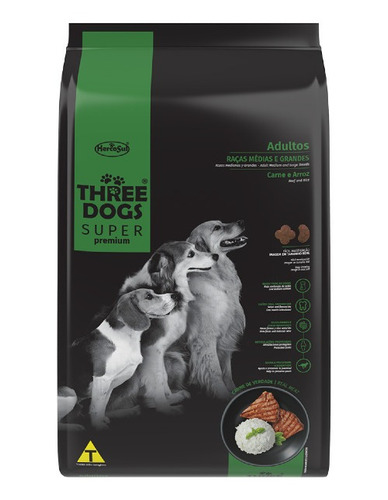 Threedogs Super Premium Adultos Med/gdes 15 + 2 Kg + Regalo