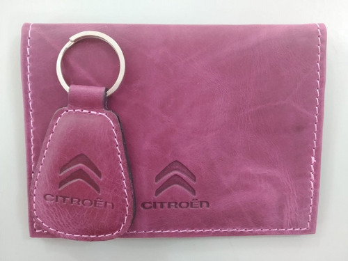 Imagem 3 de 8 de Chaveiro + Porta Documento Couro Legítimo Citroen