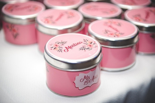 Imagen 3 de 4 de 20 Latas Souvenirs 15 Años Cumples,bautismo, Boda,babyshower