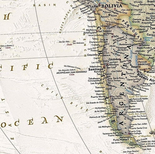 Mapa Mundi Hd 90x140cm Estilo Antigo Vintage Ultra Grande