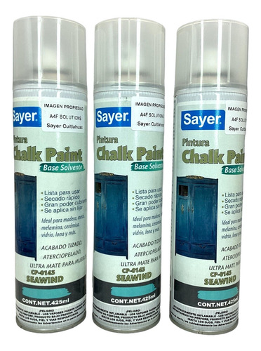 Pintura Para Madera Chalk Paint Sayer Seawind  3 Pzas