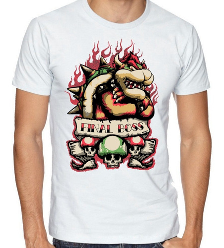 Remera, Final Boss, Bowser, Retrogaming, Family Game