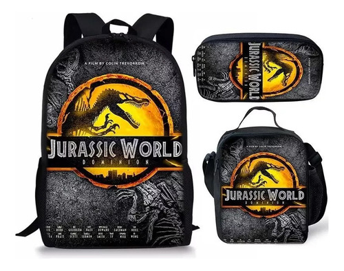 Juego De 3 Bolsas De Almuerzo De Moda For Mochila Jurassic