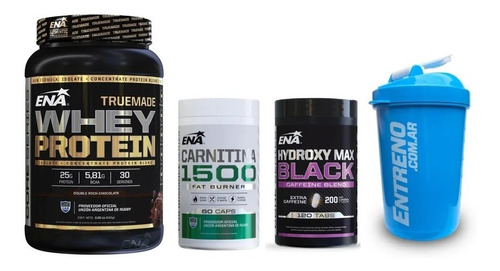 Combo Ena Definicion Muscular Quemador Whey Protein + Shaker