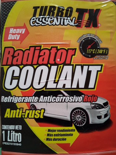 Refrigerante Anticorrosivo Rojo Turbo Tx