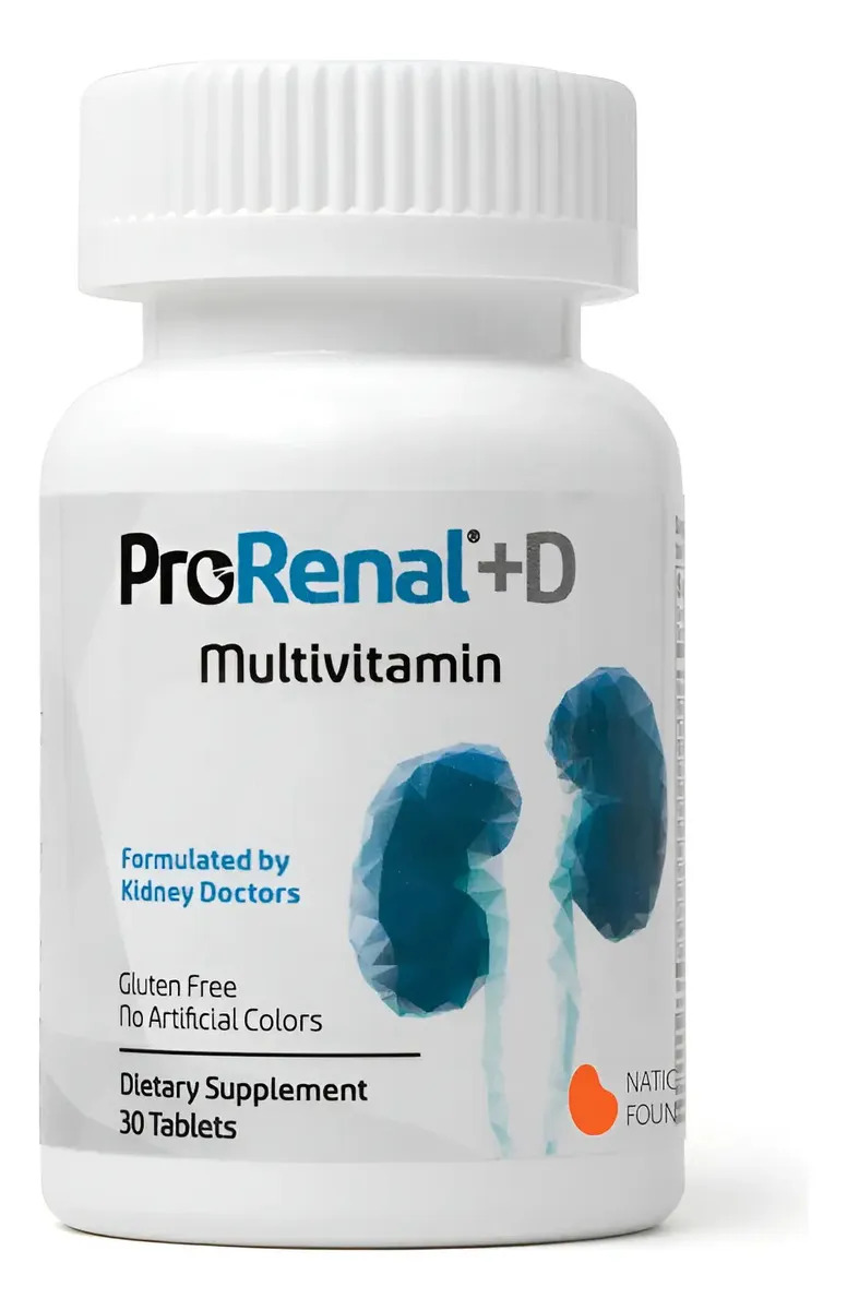 Suplemento Multivitamínico Multivitamínico Nefroceuticals Renal+D para Cápsulas Multivitamínicas 30 Un