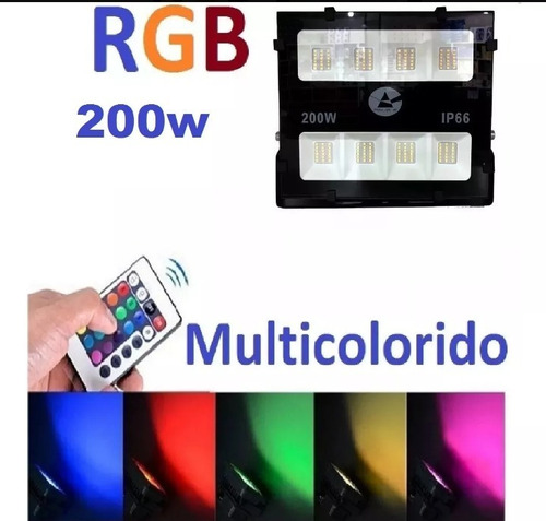 Refletor Led 200w Rgb Ip66 Cores Vivas Como Nunca Viu !!