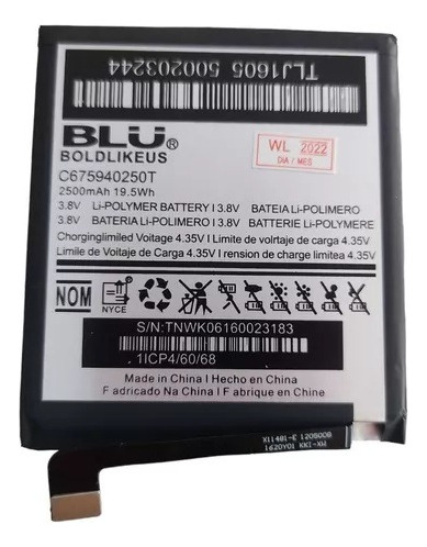 Batería Blu R1 Hd C675940250t 30d Garantia Tienda