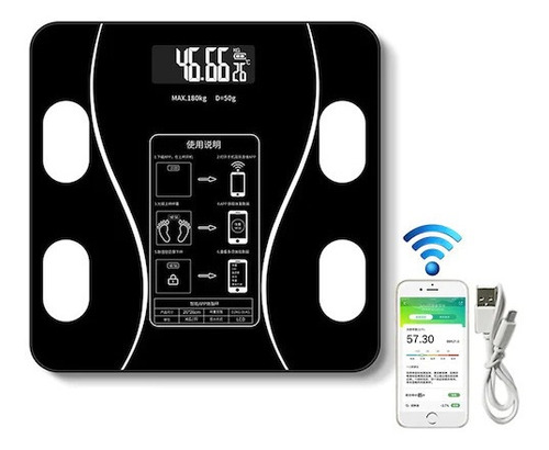 Balança Digital Bioimpedância Aplicativo Bluetooth 180kg