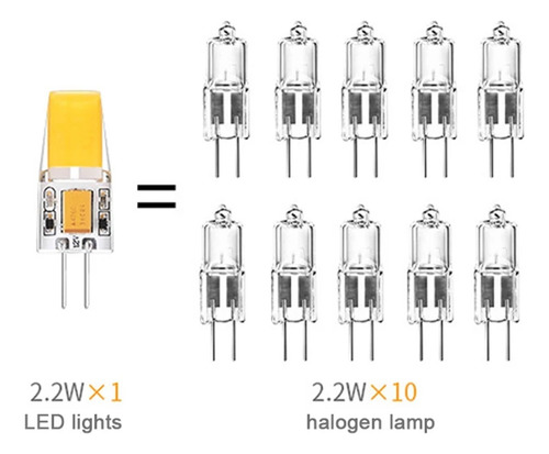 12v Ac/dc Mini G4 Cob Lámpara Led 12v Ac/dc Luz De Maíz 2,2