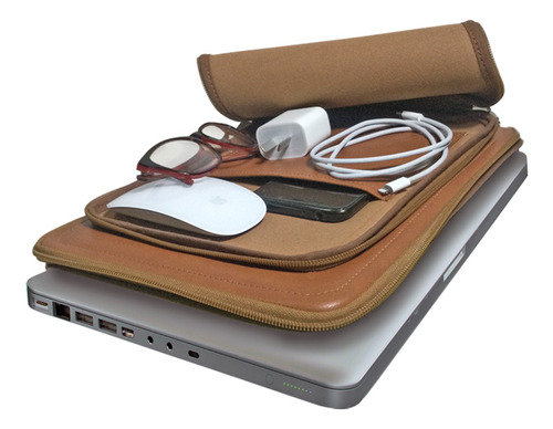 Funda Para Macbook 13,3. Case + Big Pocket + Handle To Carry