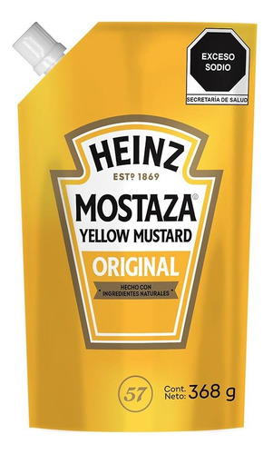3 Pza Mostaza Heinz Pouch 368 G