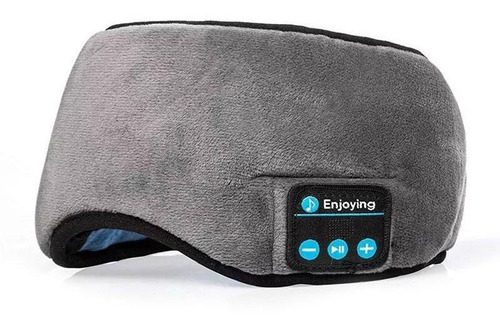 Máscara Para Dormir Musical Com Fone Bluetooth Cinza