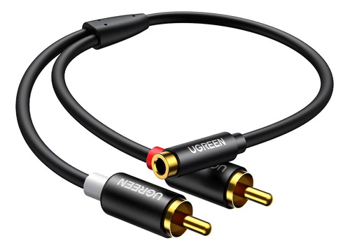 Ugreen Cable Adaptador 2 Rca Macho A Jack 3.5mm Hembra 20cm