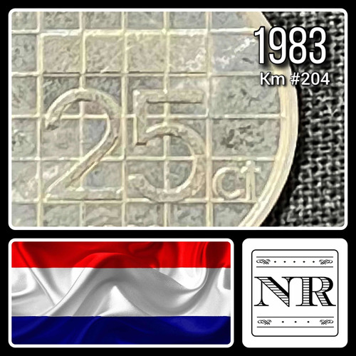 Holanda - 25 Cents - Año 1983 - Km #204 - Beatrix