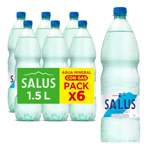 Promo Agua Salus Con Gas 1.5l X6