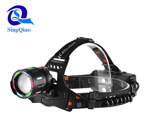 Sd Linterna Frontal Con 3 Pilas 18650, Linterna Frontal Led