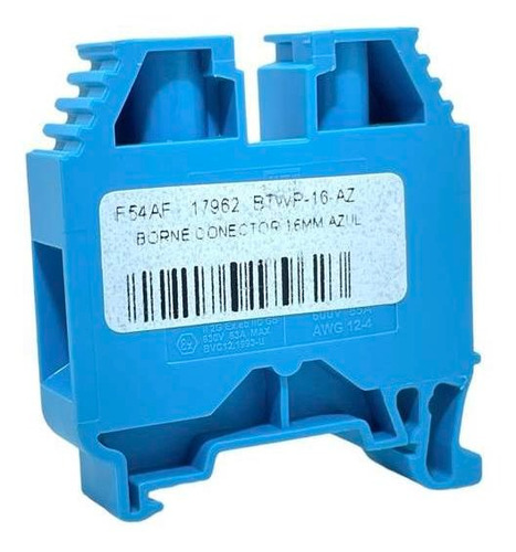 Borne Sak Conector 16mm Azul Tipo Parafuso Weg Btwp-16-az