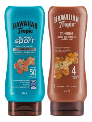 Combo Hawaiian Tropic Protección + Bronceador 