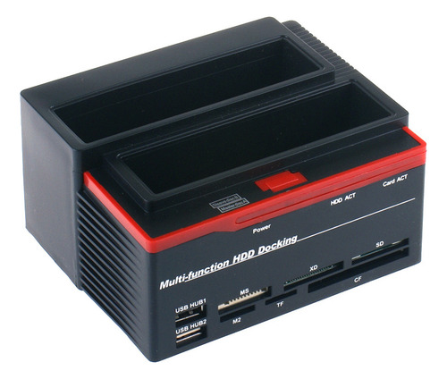 Dock Usb 2.0 Para Hdd Com Hub E Clone, Leitor De Cartão Incl