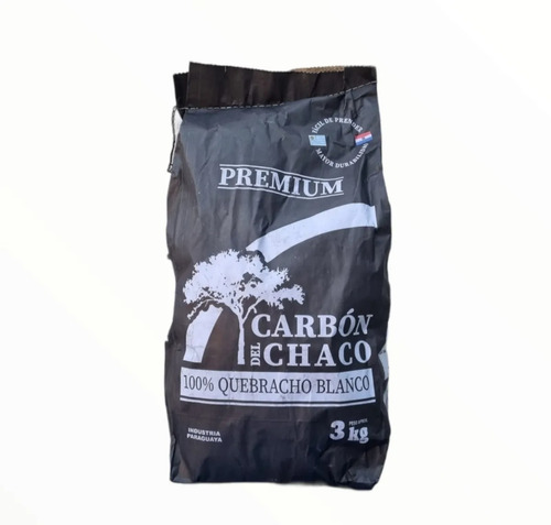 Carbón Vegetal Premium 3kg Quebracho Blanco