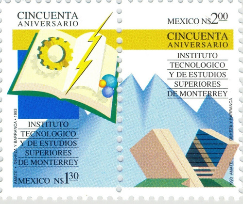 Mexico Estampilla Instituto Tecnológico Monterrey 1993 Upaep