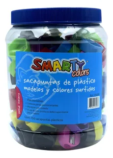 Sacapuntas De Plastico Bote Con 150 Sacapuntas Colores Surt