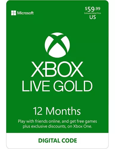 Memorizar Dalset Inválido Tarjeta Xbox Live Gold Acceso De 12 Meses [ Codigo Digital ] | MercadoLibre