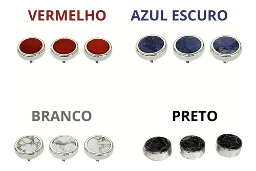 Botões Para Trompete Jc Custom Prata Diversas Cores